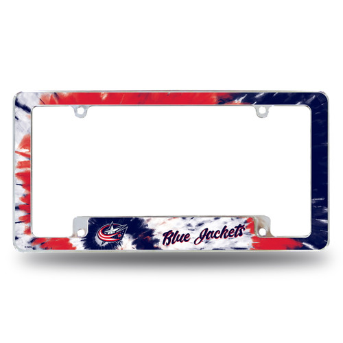 Columbus Blue Jackets Tie Dye Chrome License Plate Frame