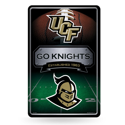 Central Florida Knights 11"" x 17"" Large Embossed Metal Wall Sign