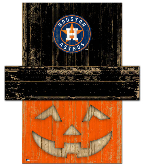 Houston Astros Pumpkin Head Sign