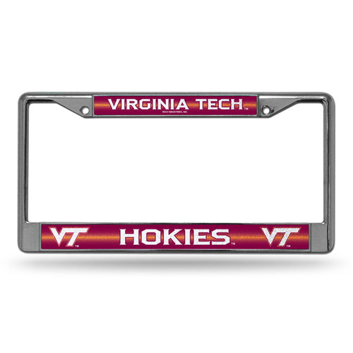 Virginia Tech Hokies Bling Chrome License Plate Frame