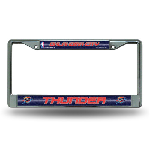 Oklahoma City Thunder Bling Chrome License Plate Frame