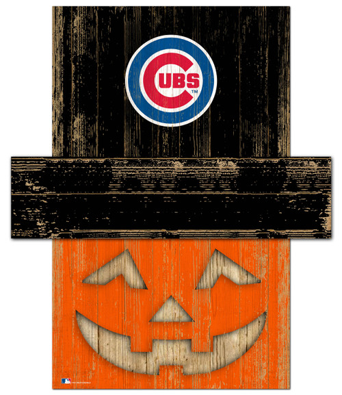 Chicago Cubs Pumpkin Head Sign