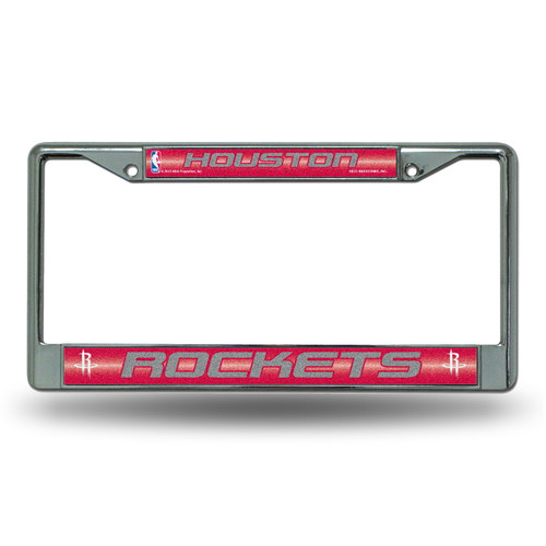 Houston Rockets Bling Chrome License Plate Frame