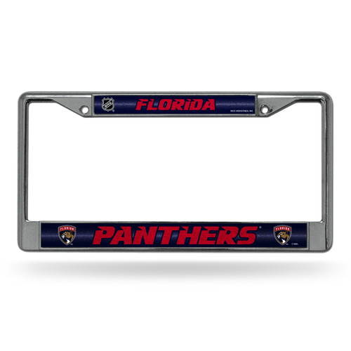 Florida Panthers Bling Chrome License Plate Frame