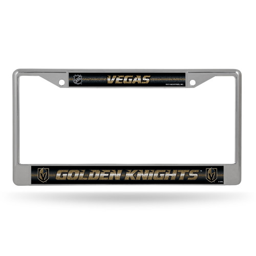 Vegas Golden Knights Bling Chrome License Plate Frame