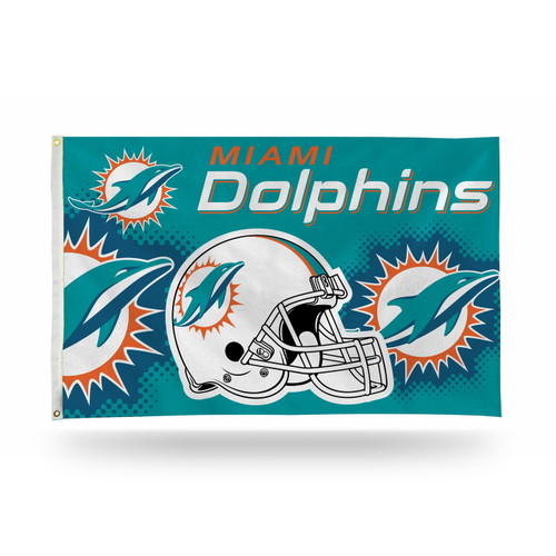 Miami Dolphins Helmet 3' x 5' Banner Flag