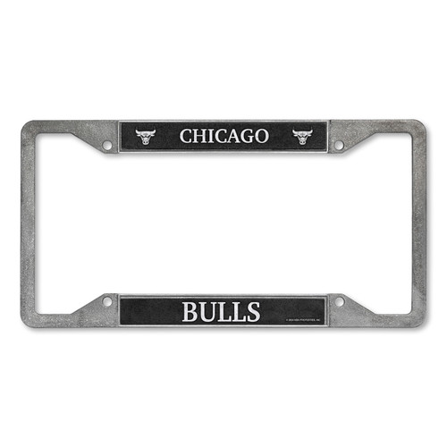 Chicago Bulls Pewter Style License Plate Frame
