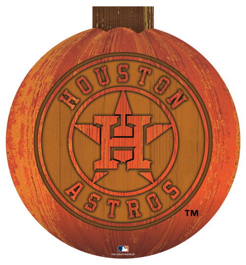 Houston Astros 12" Halloween Pumpkin Sign