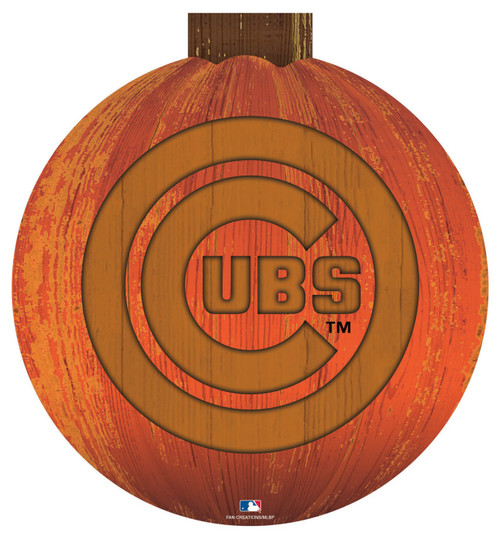 Chicago Cubs 12" Halloween Pumpkin Sign