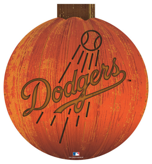 Los Angeles Dodgers 12" Halloween Pumpkin Sign