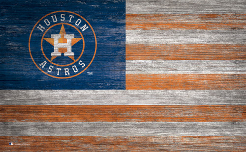 Houston Astros 11" x 19" Distressed Flag Sign