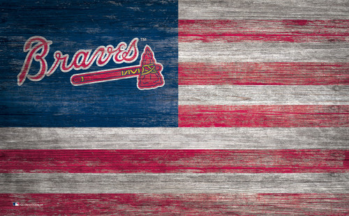 Atlanta Braves 11" x 19" Distressed Flag Sign