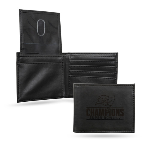 Tampa Bay Buccaneers Laser Engraved Billfold Wallet