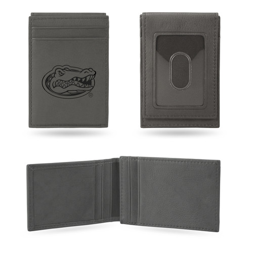 Florida Gators Gray Laser Engraved Front Pocket Wallet