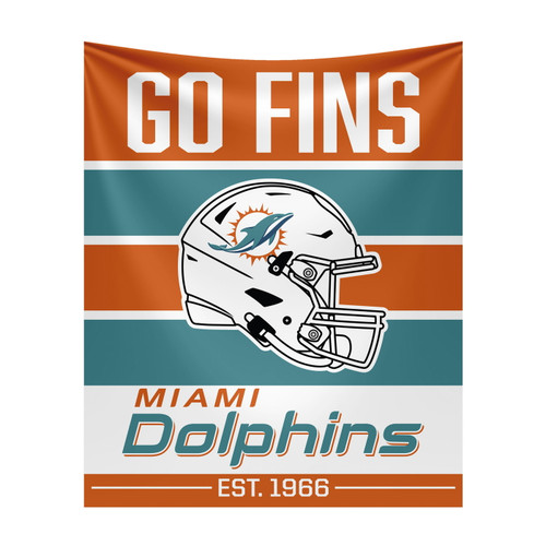 Miami Dolphins Establish Date Wall Tapestry