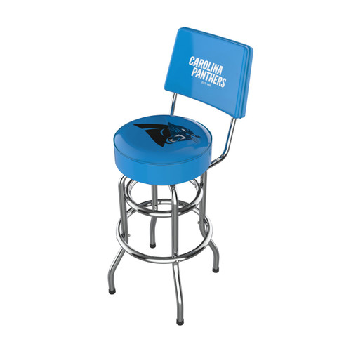 Carolina Panthers Chrome Barstool with Back