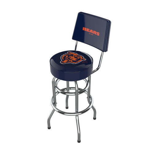 Chicago Bears Chrome Barstool with Back