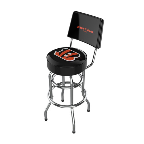 Cincinnati Bengals Chrome Barstool with Back