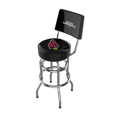 Arizona Cardinals Chrome Barstool with Back