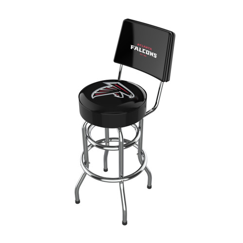 Atlanta Falcons Chrome Barstool with Back