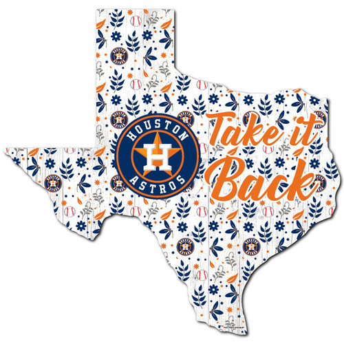 Houston Astros 12" Floral State Sign