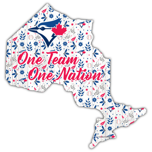 Toronto Blue Jays 12" Floral State Sign