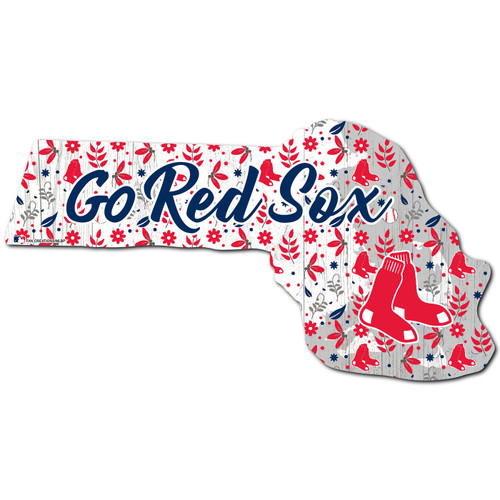 Boston Red Sox 12" Floral State Sign