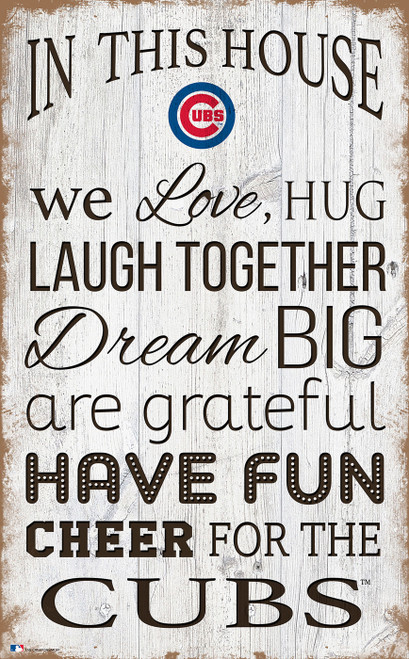 Chicago Cubs 11" x 19" In This House Sign