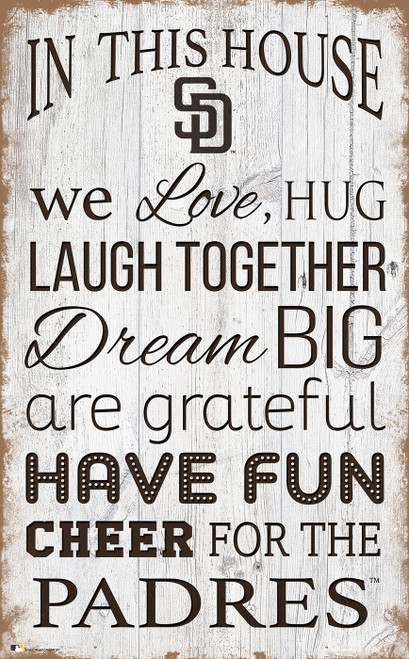 San Diego Padres 11" x 19" In This House Sign