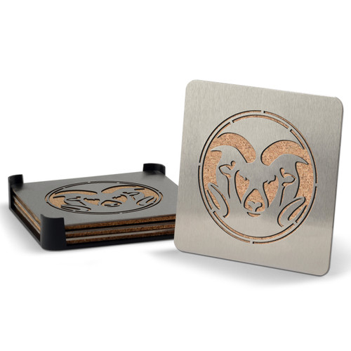 Colorado State Rams Boasters Stainless Steel Coasters - Set of 4