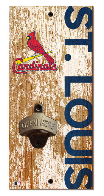 St. Louis Cardinals 6" x 12" Distressed Bottle Opener