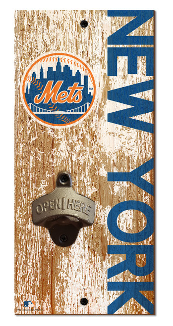 New York Mets 6" x 12" Distressed Bottle Opener