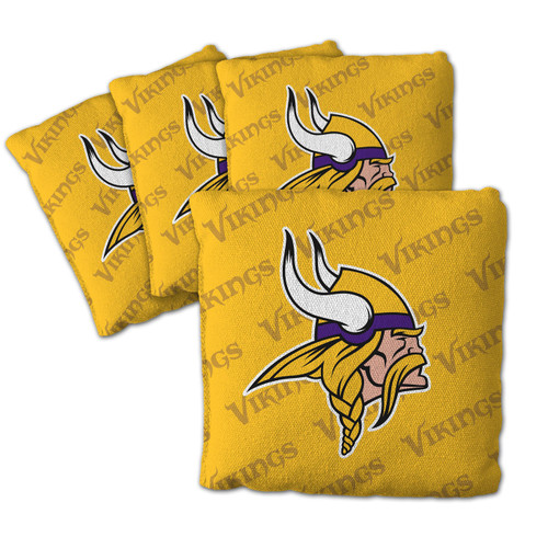 Minnesota Vikings Yellow Cornhole Bags - 4 Pack