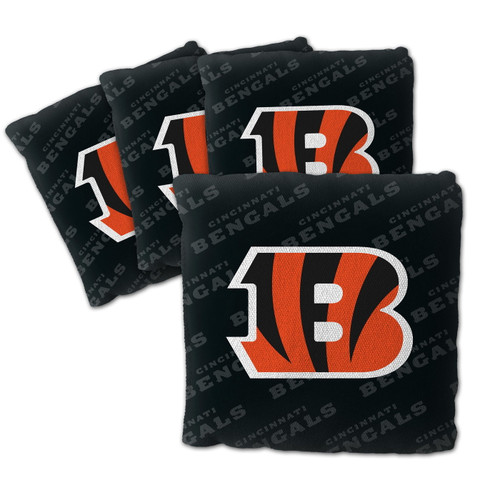 Cincinnati Bengals Black Cornhole Bags - 4 Pack