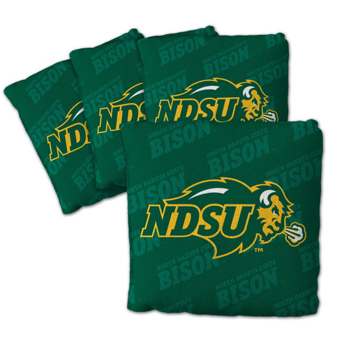 North Dakota State Bison Green Cornhole Bags - 4 Pack