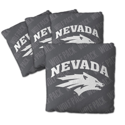 Nevada Wolf Pack Grey Cornhole Bags - 4 Pack