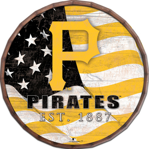 Pittsburgh Pirates 24" Flag Barrel Top