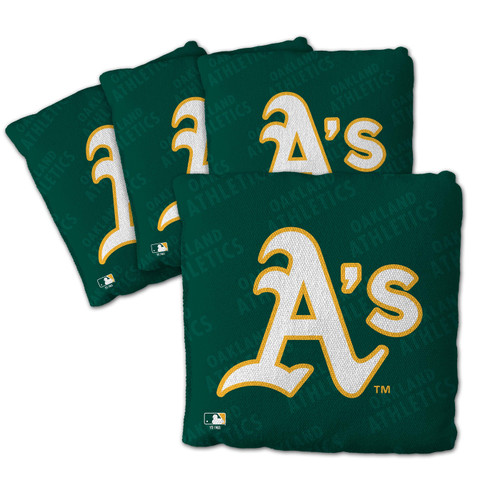 Oakland Athletics Green Cornhole Bags - 4 Pack
