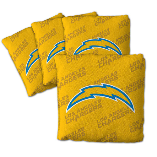 Los Angeles Chargers Yellow Cornhole Bags - 4 Pack