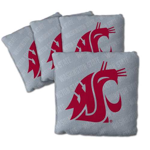 Washington State Cougars Grey Cornhole Bags - 4 Pack