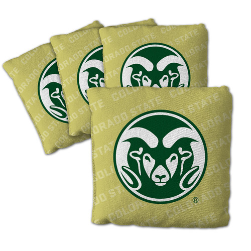 Colorado State Rams Gold Cornhole Bags - 4 Pack
