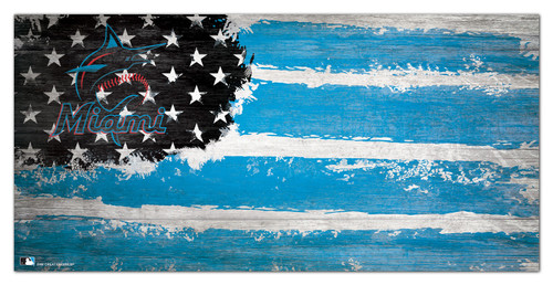 Miami Marlins 6" x 12" Flag Sign