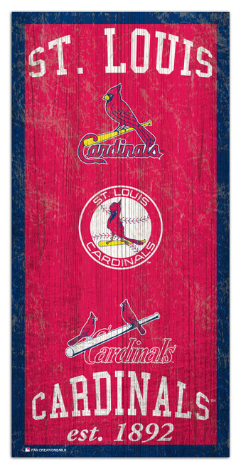 St. Louis Cardinals 6" x 12" Heritage Sign