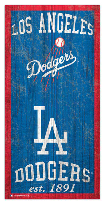 Los Angeles Dodgers 6" x 12" Heritage Sign