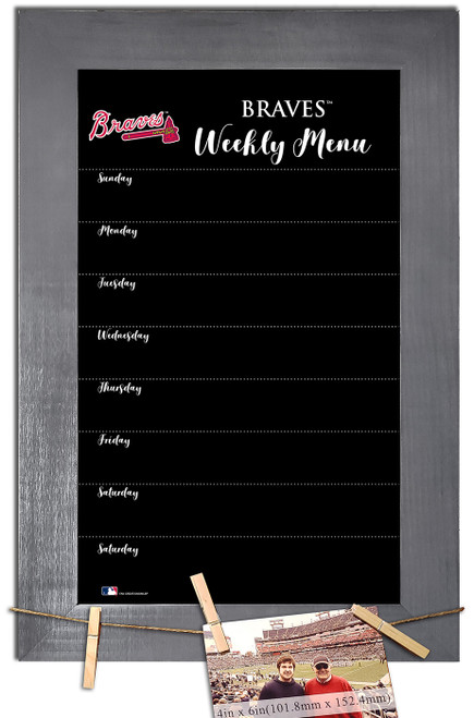 Atlanta Braves Weekly Menu Chalkboard with Frame