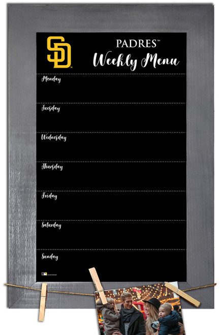 San Diego Padres Weekly Menu Chalkboard with Frame