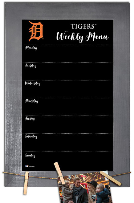Detroit Tigers Weekly Menu Chalkboard with Frame