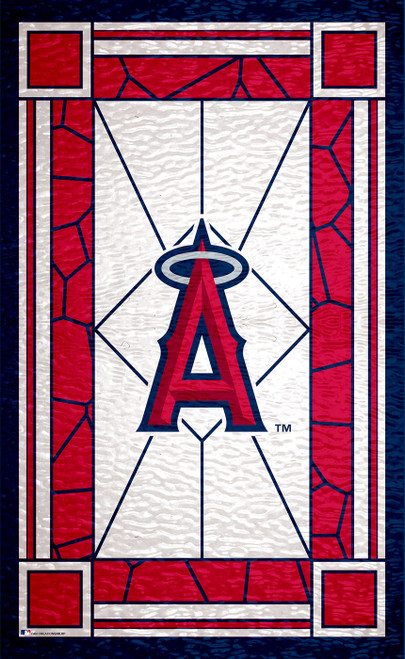 Los Angeles Angels 11" x 19" Stained Glass Sign