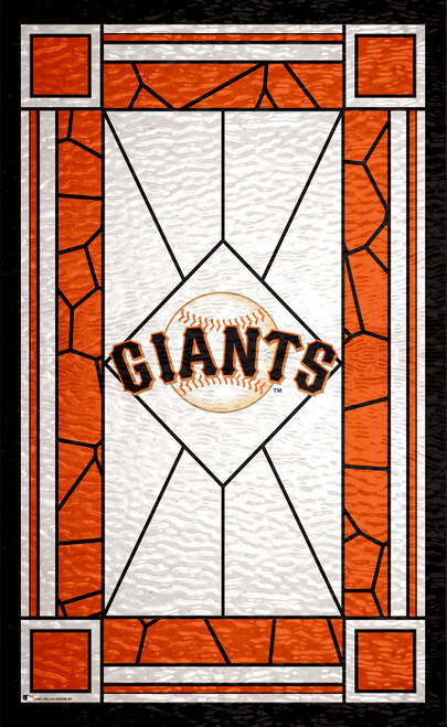 San Francisco Giants 11" x 19" Stained Glass Sign