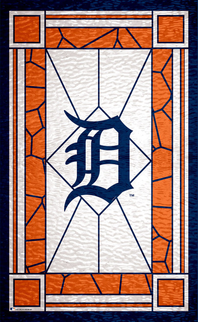 Detroit Tigers Stained Glass with Frame - Sports Unlimited